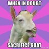 When in Doubt Sacrifice Goat - executive dysfunction goat | Meme Generator